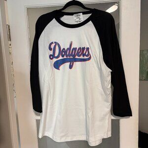 Los Angeles DODGERS Unisex Raglan 3/4 sleeve Baseball Jersey NWT